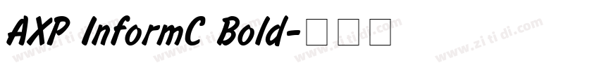 AXP InformC Bold字体转换